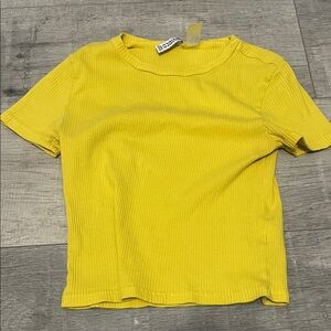 H&M Bright Yellow Ribbed Tee